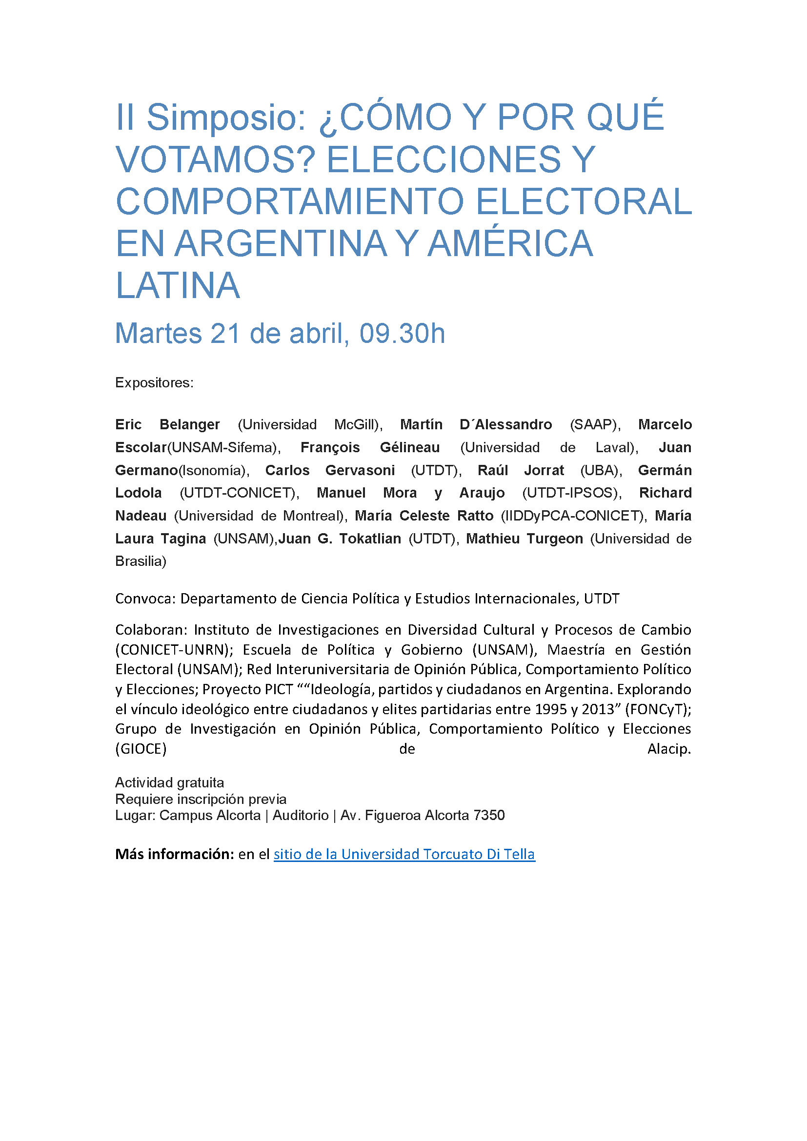 II Simposio Comportamiento Electoral