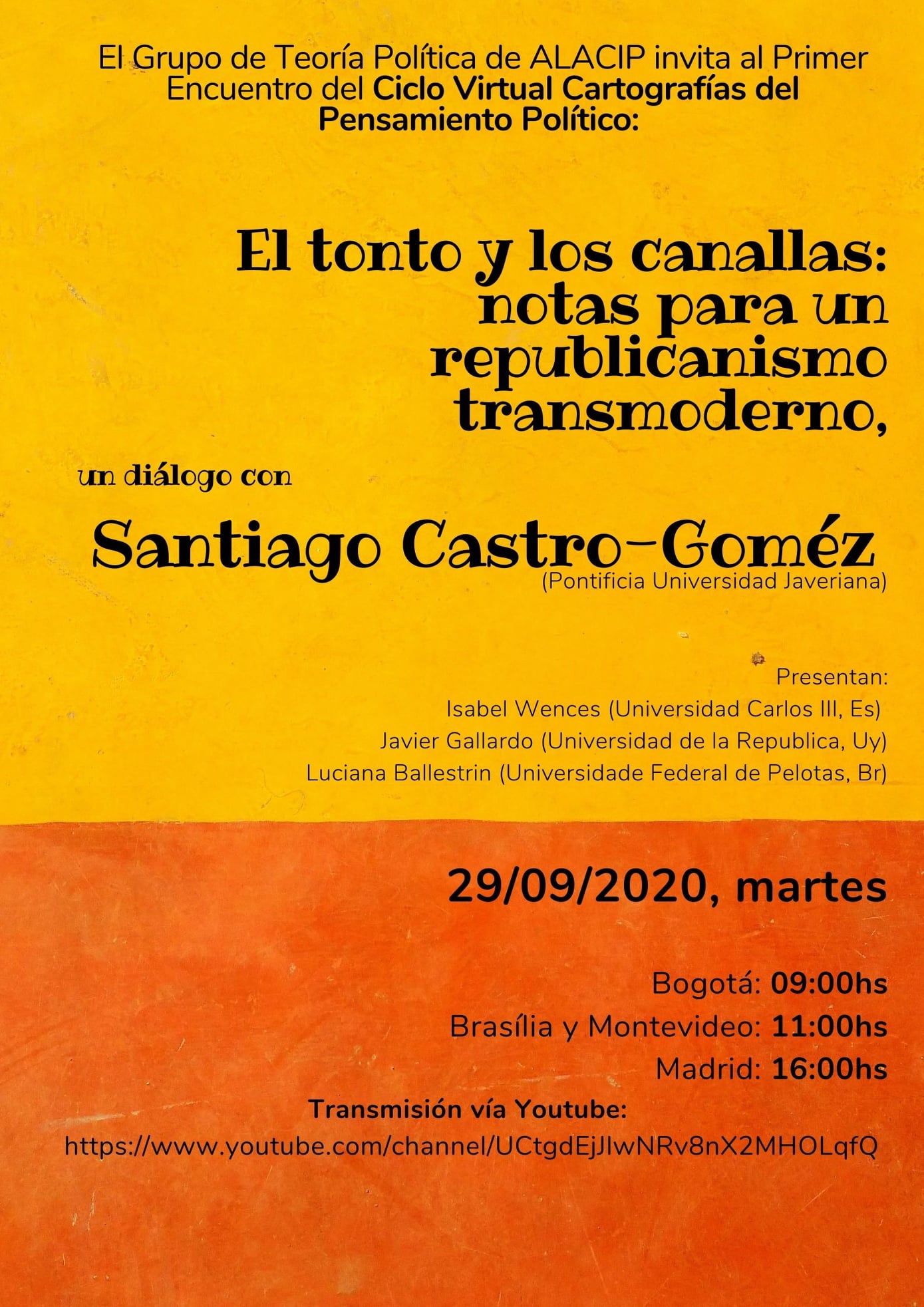 Ciclo Virtual del Grupo de Teoría Política de ALACIP – Cartografías del Pensamiento Político