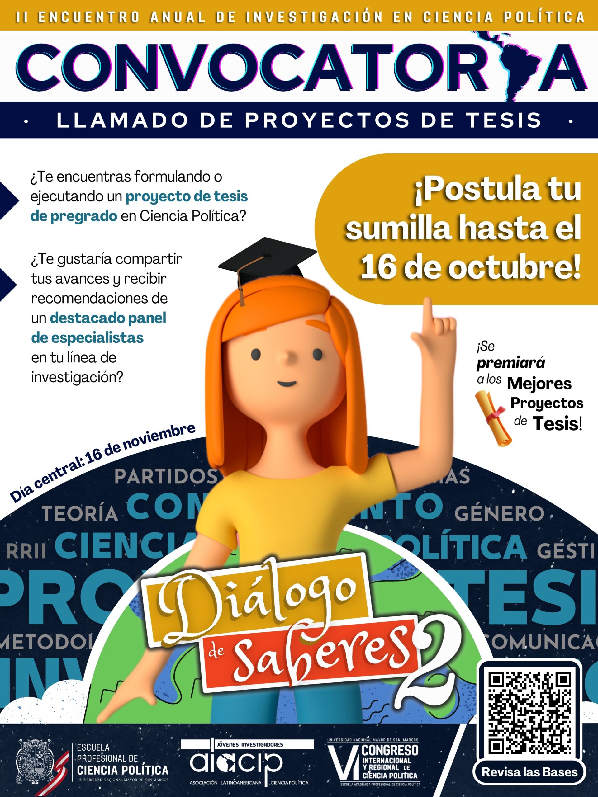 Diálogo de Saberes – Convocatoria ALACIP – Joven a proyectos de tesis