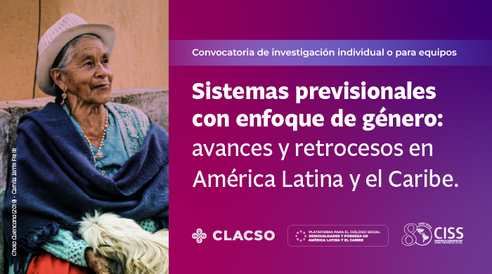 Convocatoria de investigación individual o para equipos CLACSO | Sistemas previsionales con enfoque de género: avances y retrocesos en América Latina y el Caribe