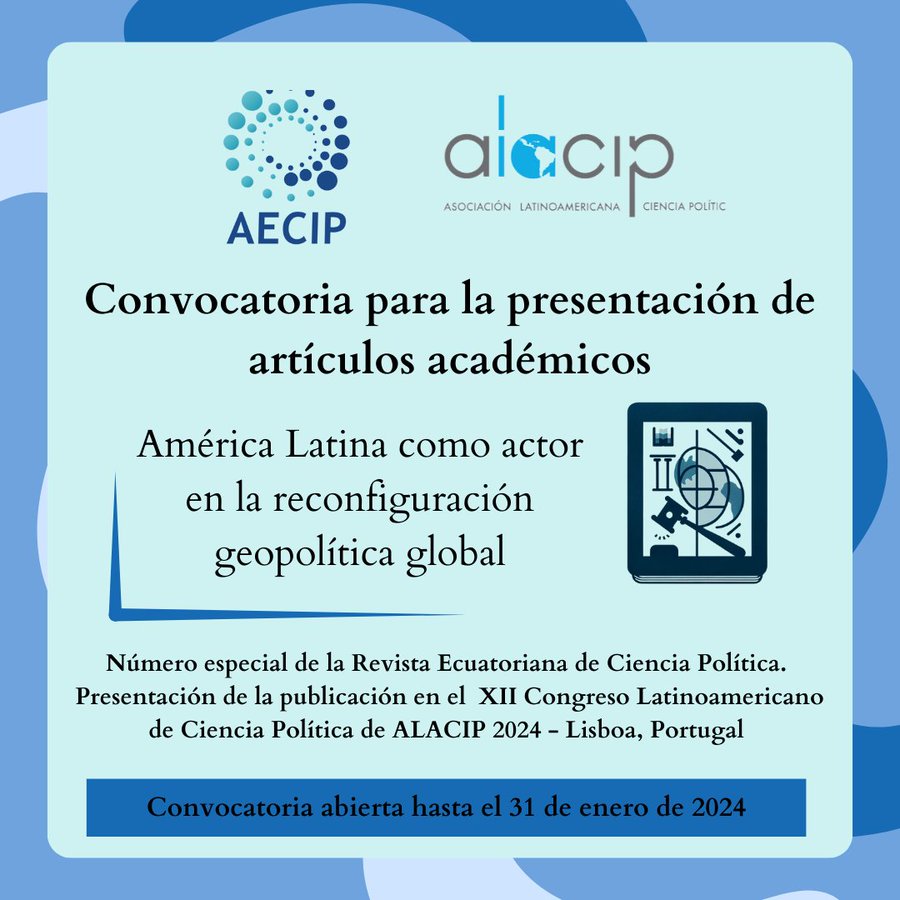 Convocatoria de artículos para el número especial de la Revista Ecuatoriana de Ciencia Política – ALACIP