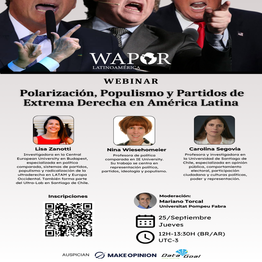 Webinar WAPOR Latinoamérica: “Polarización, Populismo y Partidos de Extrema Derecha en América Latina”