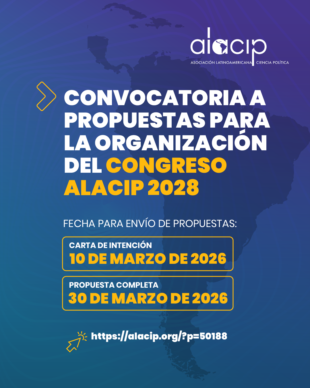 Convocatoria a propuestas para la organización del Congreso ALACIP 2028